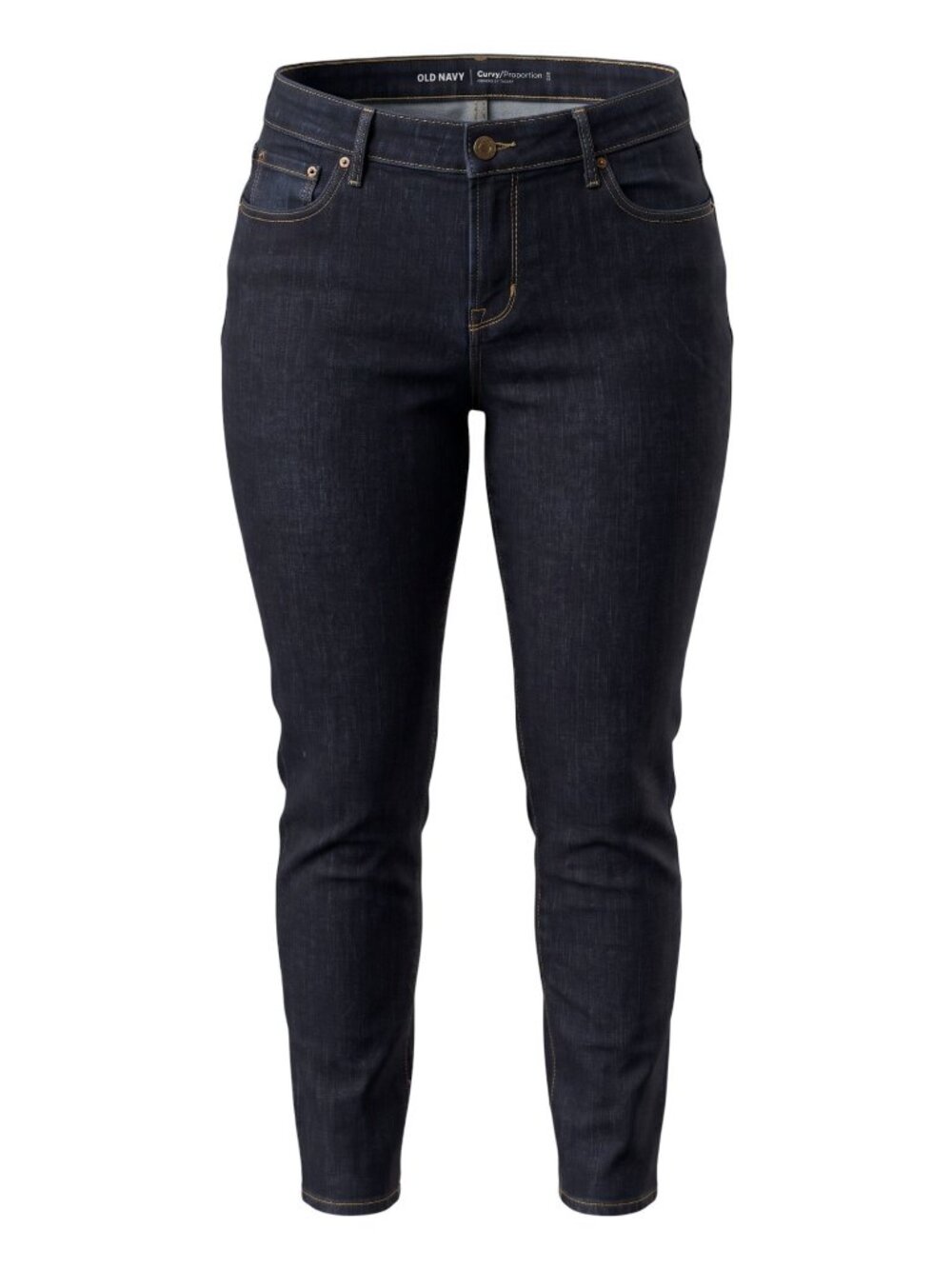 Old Navy Womens Curvy Fit Mid-Rise Dark Wash Skinny Jeans Size 12 Petite